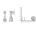 Load image into Gallery viewer, 14K White Gold Pear Shape Lab Grown Diamond Dangle Stud Earrings (G-H Color, VS2-SI1 Clarity)