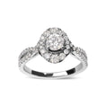 Load image into Gallery viewer, GIA Certified 14K White Gold 1 1/5 Cttw Round Diamond Halo Bridal Engagement Ring (E-F Color, I1-I2 Clarity)