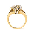 Load image into Gallery viewer, 10K Yellow Gold 1/2 Cttw Round and Baguette Cut Diamond Cocktail Ring (H-I Color, I1-I2 Clarity)