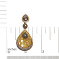 Load image into Gallery viewer, 14K White and Yellow Gold 16 1/4 Cttw Fancy Color Rose Cut Diamond Disc Drop Dangle Statement Earrings (Fancy Colors, I2-I3 Clarity)