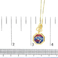 Load image into Gallery viewer, 18K Yellow Gold Diamond Gemini Constellation with Red and Blue Enamel 18" Inch Pendant Necklace (H-I Color, SI2-I1 Clarity)