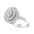 Load image into Gallery viewer, .925 Sterling Silver 1.0 Cttw Round-Cut Diamond Cluster Ring (I-J Color, I3 Clarity)