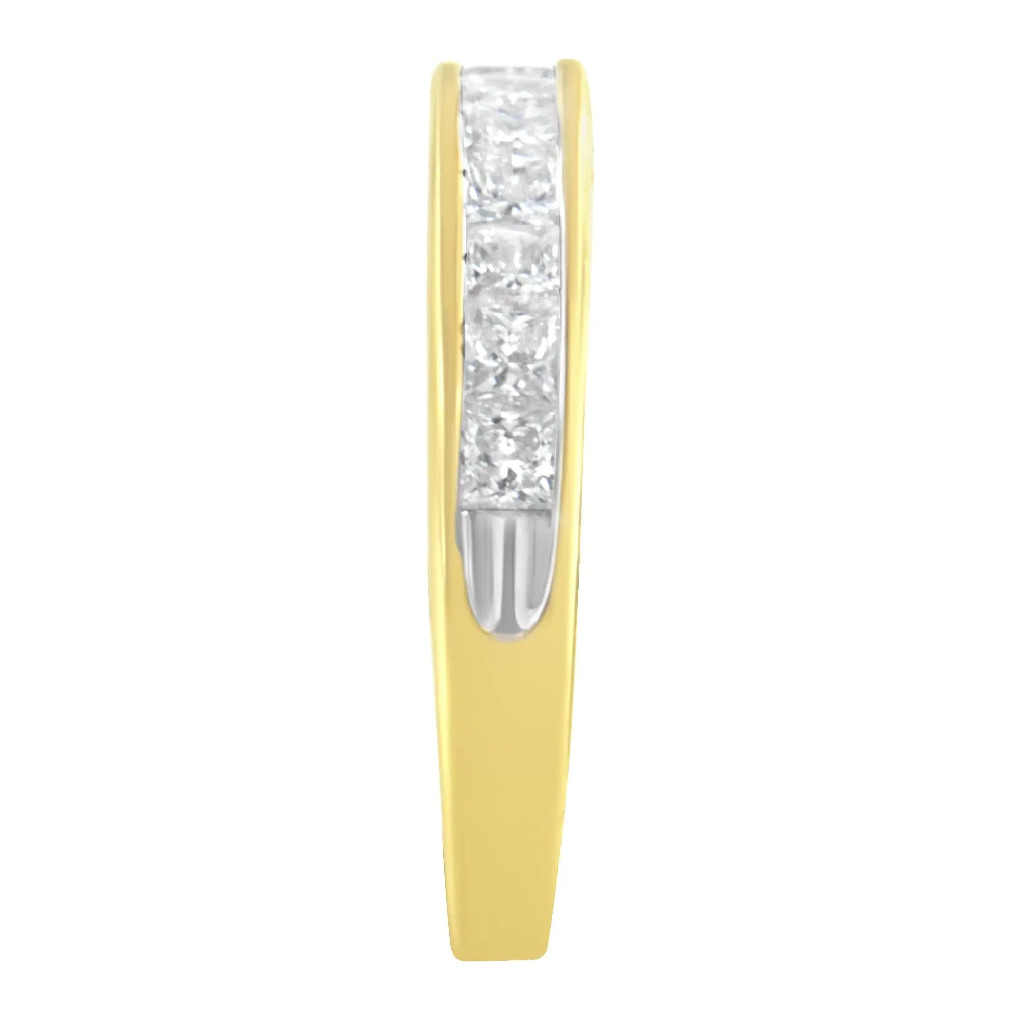 14KT Yellow Gold Diamond Channel Band Ring (1 cttw, H-I Color, SI2-I1 Clarity)