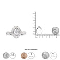 Load image into Gallery viewer, GIA Certified 14K White Gold 1 1/5 Cttw Round Diamond Halo Bridal Engagement Ring (E-F Color, I1-I2 Clarity)
