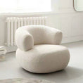 Load image into Gallery viewer, Minimalist Creative Casual White Lambswool Lazy Small Apartment Single Sofa Chair
