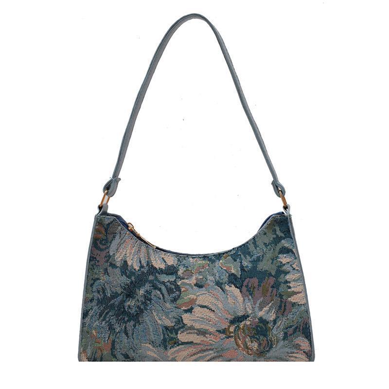 Flower premium painted Women's Handbag Underarm Bag