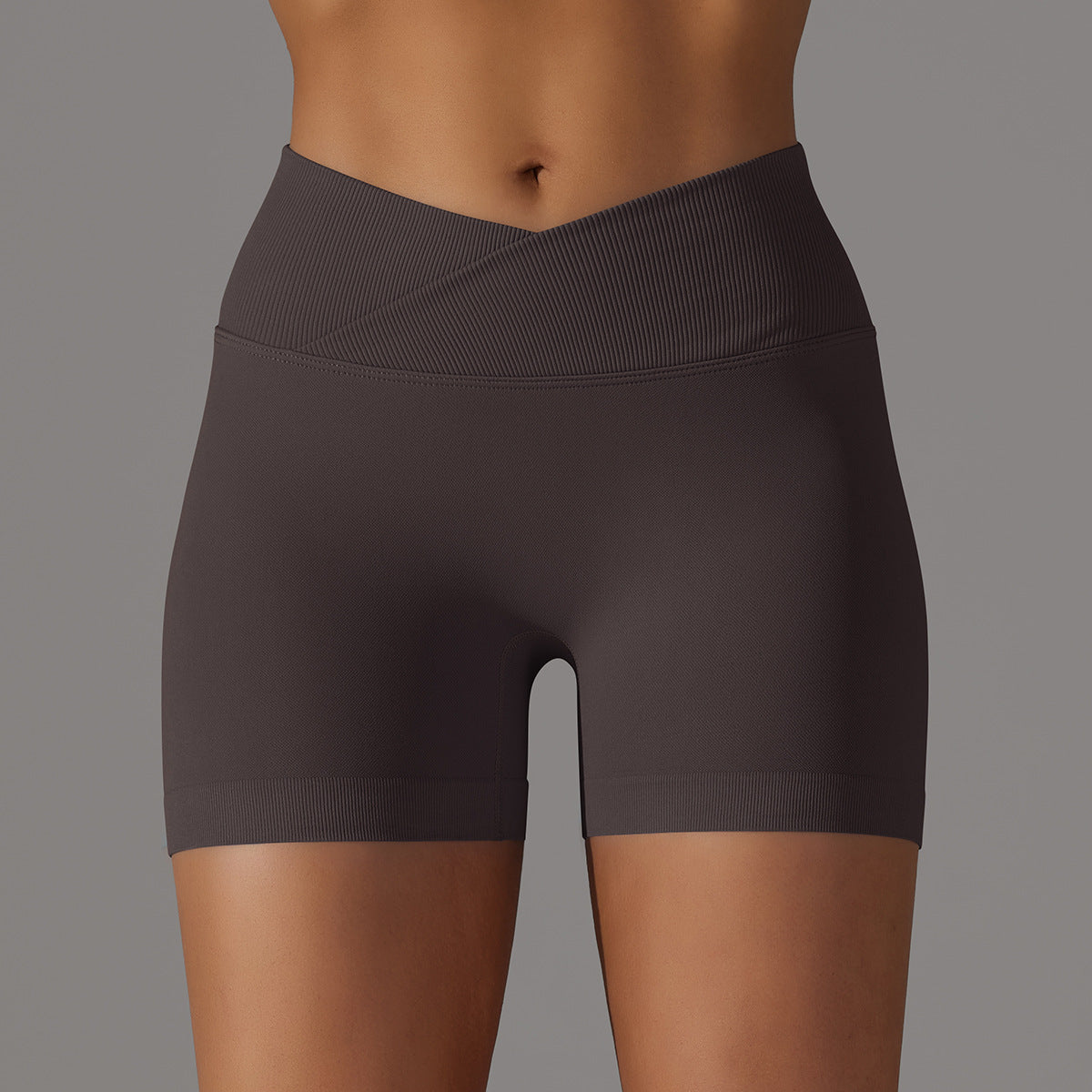 Women's Fashion Simple High Waist Stretch Running Workout Shorts