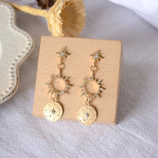 Sun Gold Diamond Earrings