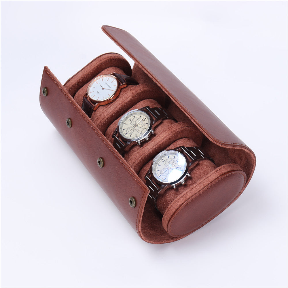 Watch Storage Case 3 Slots PU Leather