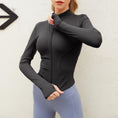 Load image into Gallery viewer, Women's zipper long sleeve sports jacket
