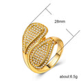 Load image into Gallery viewer, Luxury women's gold plated ring in diamonds
