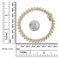 Load image into Gallery viewer, Yellow Plated Sterling Silver Round-Cut Diamond Bracelet (0.5 cttw, H-I Color, I2-I3 Clarity)
