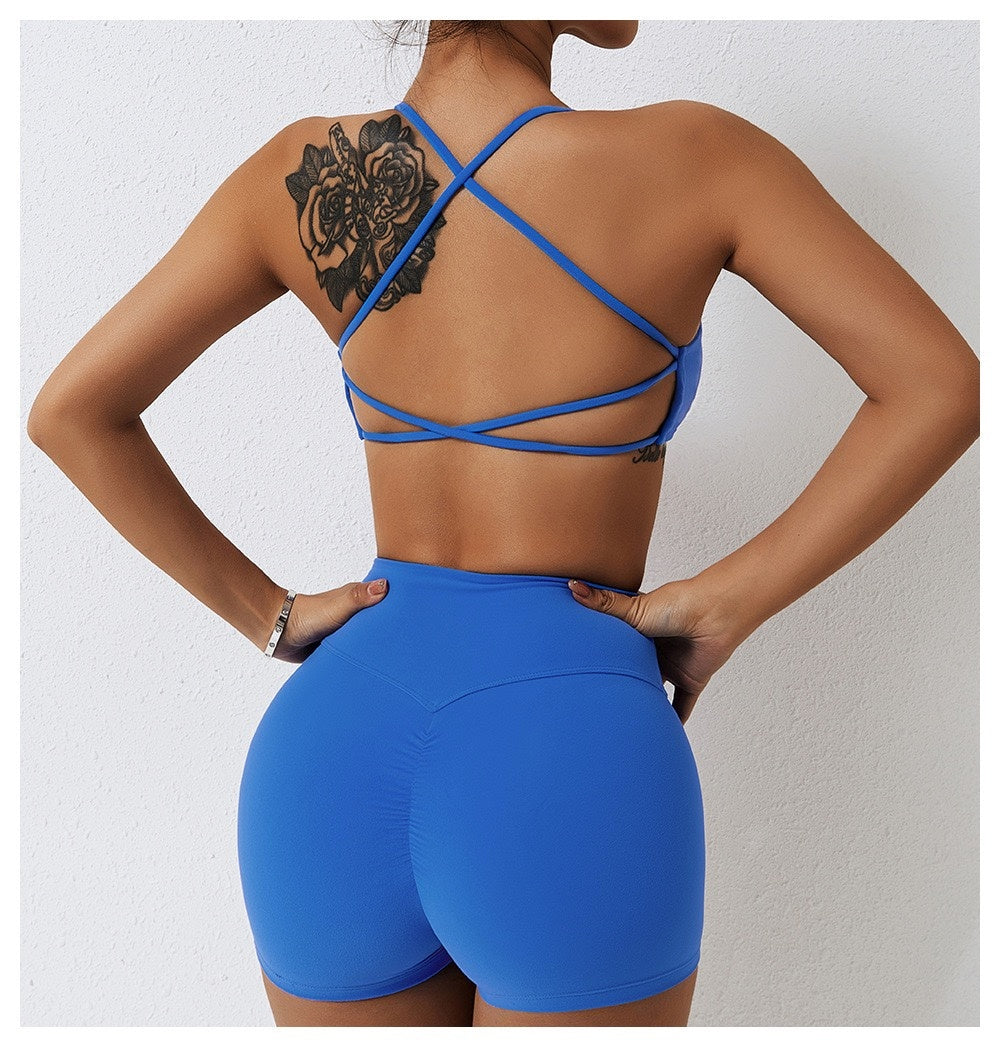 Gym open back fitness top