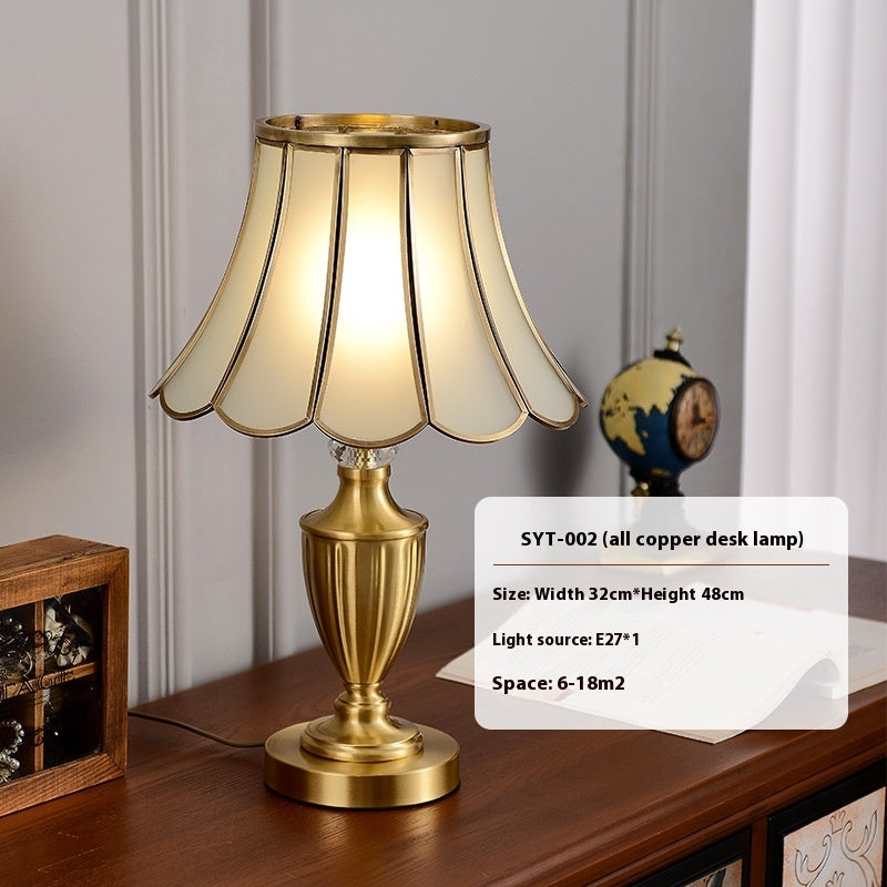 American Designer Retro All Copper Royal Swan Desk Lamps