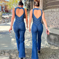 Load image into Gallery viewer, Denim high waist body suit
