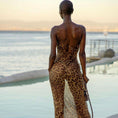 Load image into Gallery viewer, Backless See-through Leopard Print Dress
