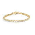 Load image into Gallery viewer, 10K Yellow Gold 2.00 Cttw Round-Cut Diamond S-Link 7" Bracelet (J-K Color, I1-I2 Clarity)
