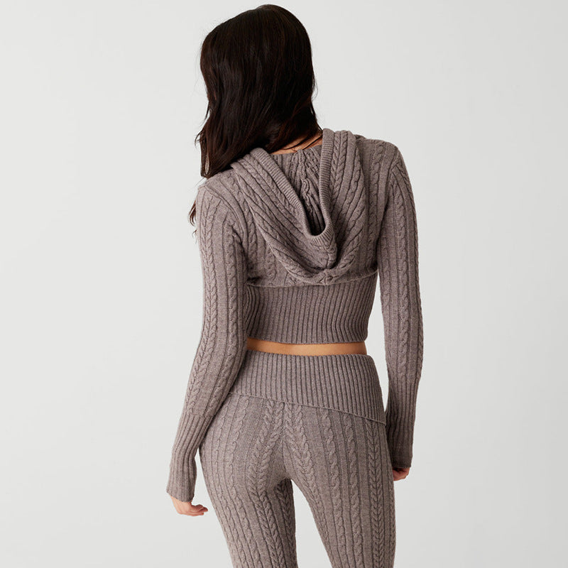 Flared knitted trainer suit