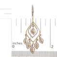 Load image into Gallery viewer, 14K White and Rose Gold 2 1/2 Cttw Diamond Curved Rhombus Shape Drop and Chandelier Style Dangle Earring (J-K Color, I2-I3 Clarity)
