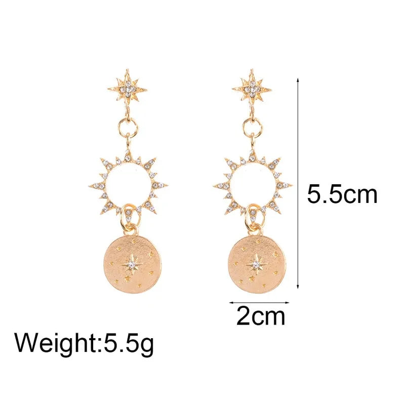 Sun Gold Diamond Earrings