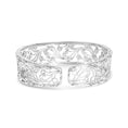 Load image into Gallery viewer, 18K White Gold 3 1/4 Cttw Pave Diamond Openwork Floral Filigree Swirl Bangle Cuff Bracelet (H-I Color, VS2-SI1 Clarity)
