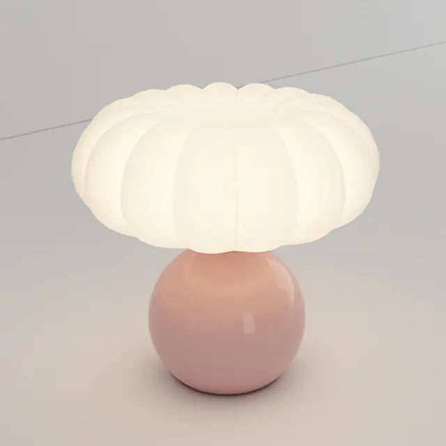 Cream Decorative Mushroom Table Lamp