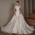 Load image into Gallery viewer, Women's Fashion Satin Fishtail Main Wedding Dress
