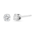 Load image into Gallery viewer, AGS Certified 14K White Gold 1.0 Cttw 4-Prong Set Brilliant Round-Cut Solitaire Diamond Push Back Stud Earrings (E-F Color, SI2-I1 Clarity)
