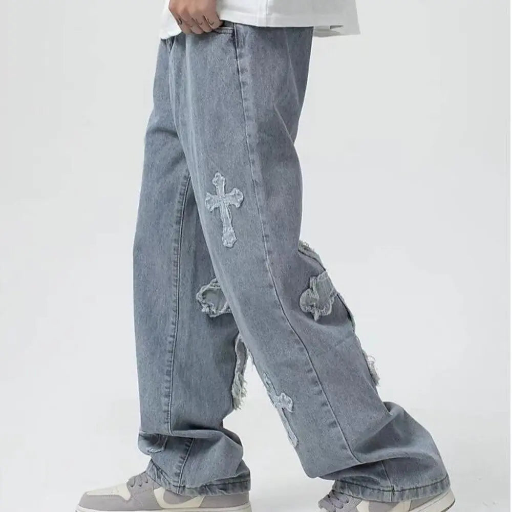 Cross Designer Low Rise Baggy Jeans