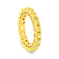 Load image into Gallery viewer, IGI Certified 18K Yellow Gold 5.0 Cttw Shared Prong Set Natural Fancy Yellow Cushion Diamond Eternity Band Ring (Yellow Color, VVS2-VS1 Clarity)
