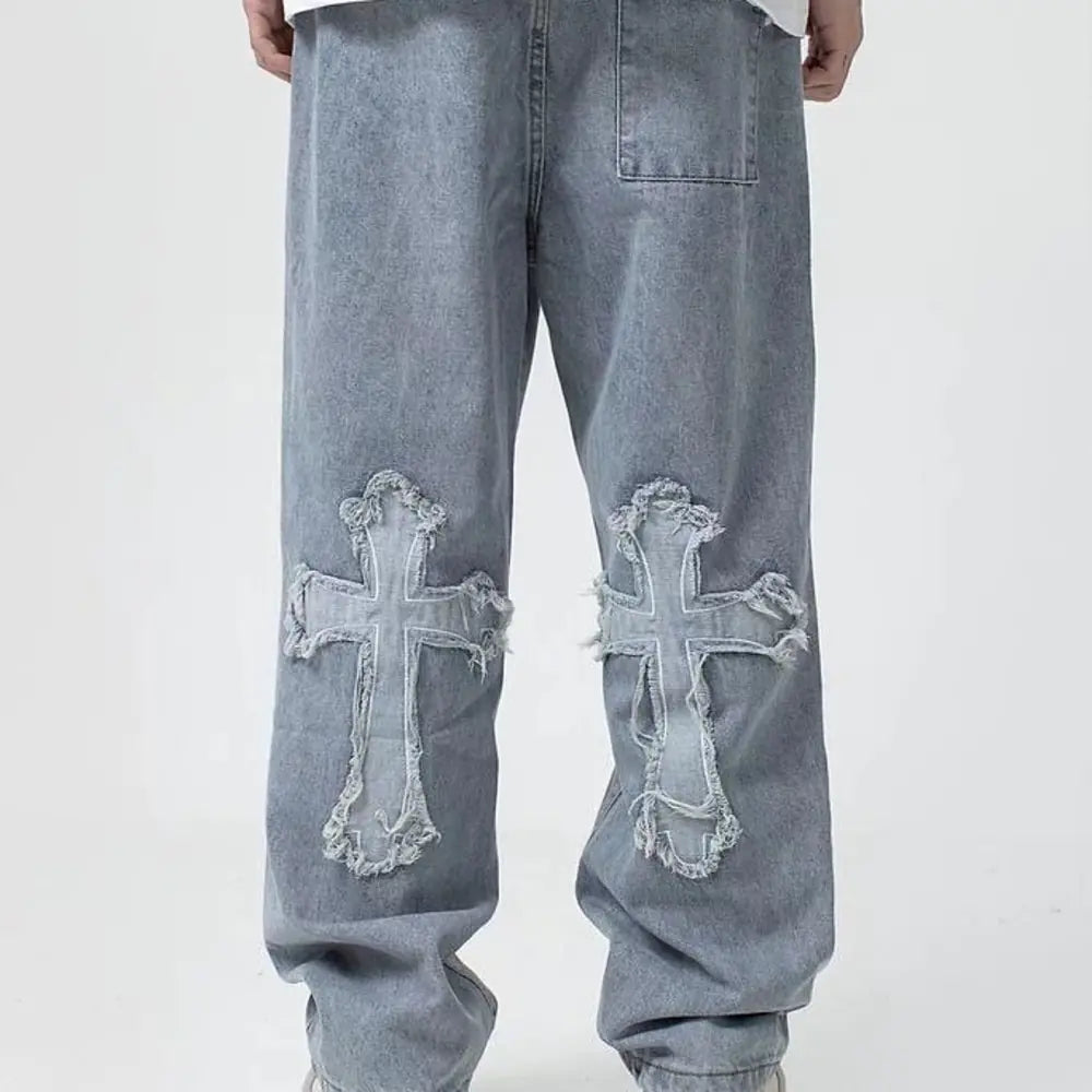 Cross Designer Low Rise Baggy Jeans