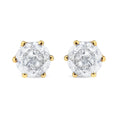 Load image into Gallery viewer, AGS Certified 2.00 Cttw Round Brilliant-Cut Diamond 14K Yellow Gold 6-Prong-Set Solitaire Stud Earrings with Screw Backs (J-K Color, I1-I2 Clarity)
