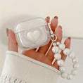 Load image into Gallery viewer, Transparent Headphone Case With Bead Bracelet
