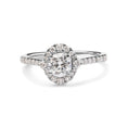 Load image into Gallery viewer, GIA Certified 14k White Gold 4/5 Cttw Diamond Halo Engagement Ring (G-H Color, SI1-SI2 Clarity)
