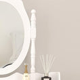 Load image into Gallery viewer, Royal vanity Table Set With 4 Drawer, Makeup Dressing Table W  Cushioned Stool, Girls Women Bedroom Furniture Set Oval Mirror

