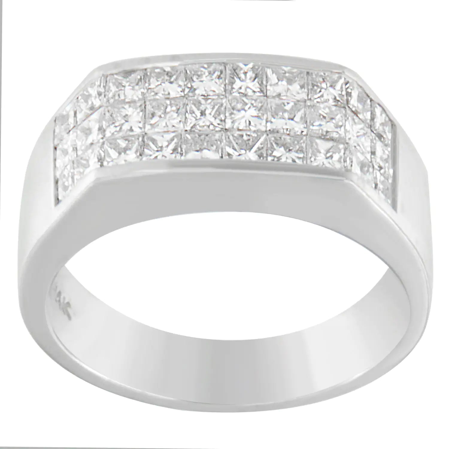 Men's 14k White Gold 2 1/2 ct TDW Diamond Cluster Ring (G-H, VS1-VS2)