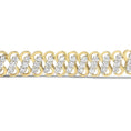 Load image into Gallery viewer, 10K Yellow Gold 4.0 Cttw Diamond Triple Row Infinity 7" "S" Link Tennis Bracelet (J-K Color, I2-I3 Clarity)
