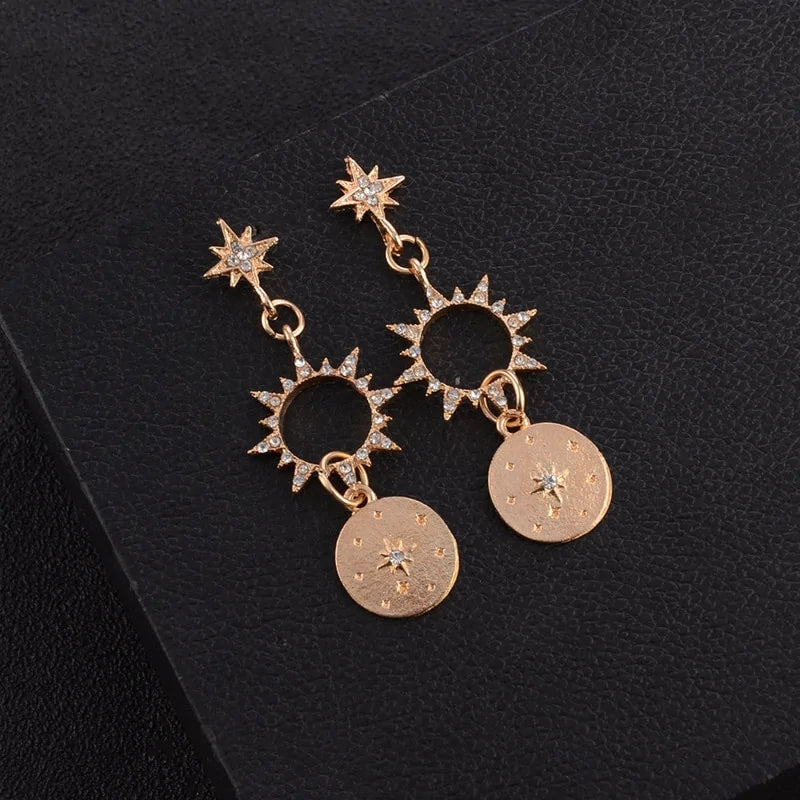 Sun Gold Diamond Earrings