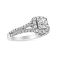 Load image into Gallery viewer, 14K White Gold 1.15 Cttw Princess Diamond Center Engagement Ring with Split Shank (H-I Color, I1-I2 Clarity)
