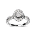 Load image into Gallery viewer, GIA Certified 14K White Gold 1 1/5 Cttw Round Diamond Halo Bridal Engagement Ring (E-F Color, I1-I2 Clarity)
