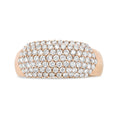 Load image into Gallery viewer, 18K Rose Gold 1.00 Cttw Diamond Multi Row Dome Band Ring (F-G Color, VS1-VS2 Clarity)
