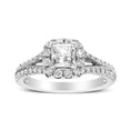 Load image into Gallery viewer, 14K White Gold 1.15 Cttw Princess Diamond Center Engagement Ring with Split Shank (H-I Color, I1-I2 Clarity)
