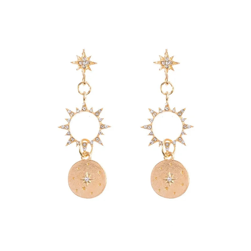 Sun Gold Diamond Earrings